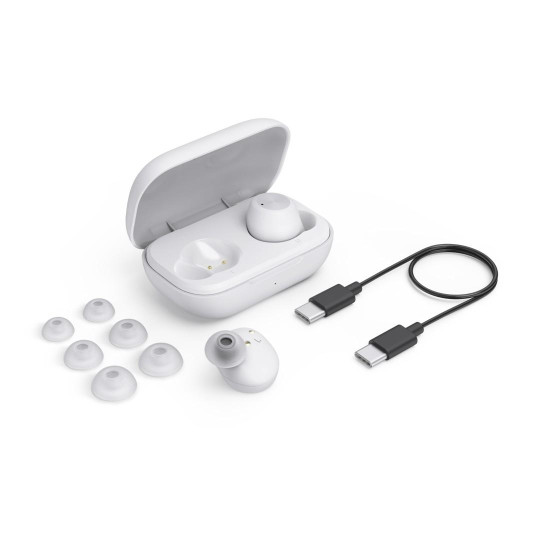 Hama “Spirit Chop II” Bluetooth® Headphones, TWS, In-Ear, Equaliser, white