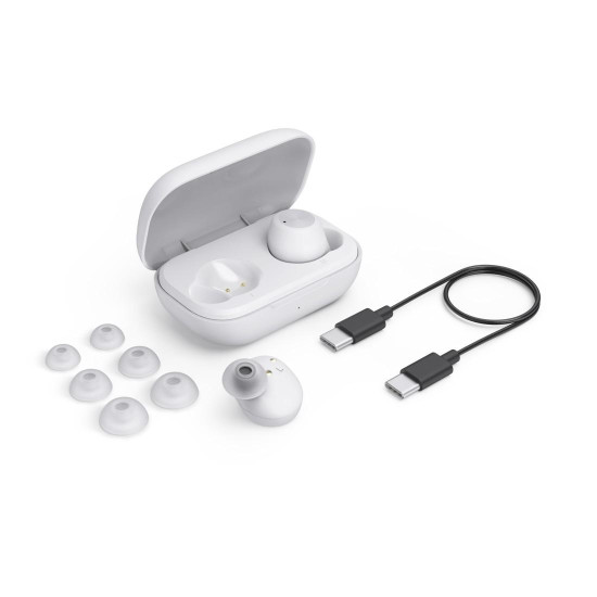 Hama “Spirit Chop II” Bluetooth® Headphones, TWS, In-Ear, Equaliser, white