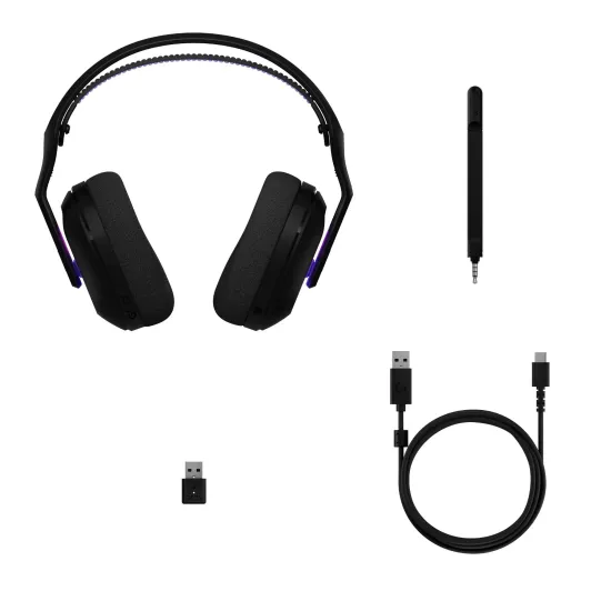 Gaming Earphone Logitech G522 Lightspeed Wireless RGB, Microphone, Black