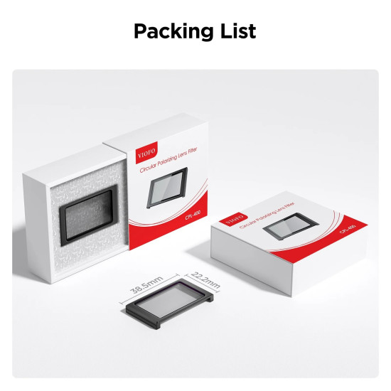 VIOFO Поляризиращ филтър Anti-Glare Linear Polarizing Filter - CPL-400