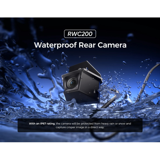 VIOFO водоустойчива камера за заден ход Waterproof Rear Camera - RWC200 - 2K Quad HD, 9.5m cable included