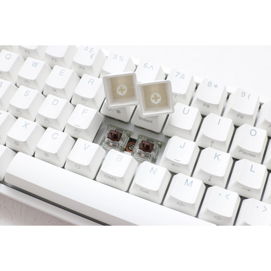 Ducky професионална геймърска механична клавиатура Professional Gaming Mechanical Keyboard One 2 Pro Mini Pure White - Kailh Box Brown [Tactile]