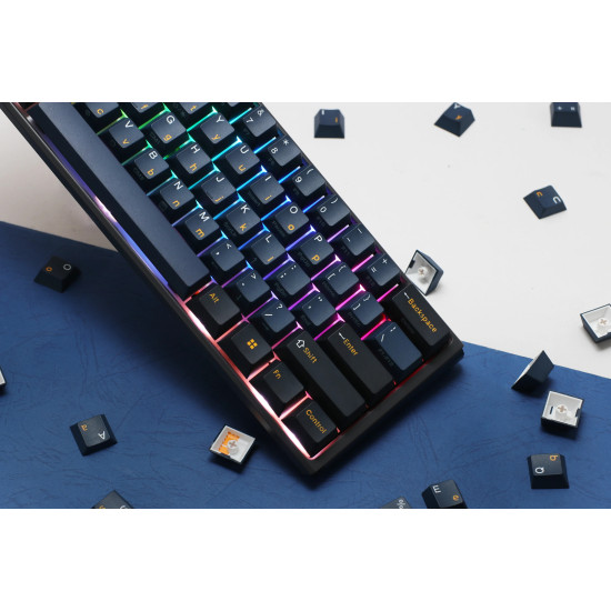 Ducky професионална геймърска механична клавиатура Professional Gaming Mechanical Keyboard One 3 Pro Mini Nazca Line - 8K, Cherry MX2A RGB Brown [Tactile]