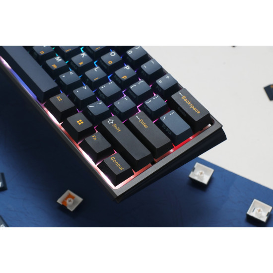 Ducky професионална геймърска механична клавиатура Professional Gaming Mechanical Keyboard One 3 Pro Mini Nazca Line - 8K, Cherry MX2A RGB Brown [Tactile]