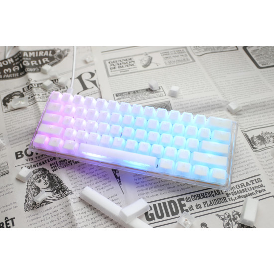 Ducky професионална геймърска механична клавиатура Professional Gaming Mechanical Keyboard One 3 Mini Aura White -  Cherry MX RGB Brown [Tactile]