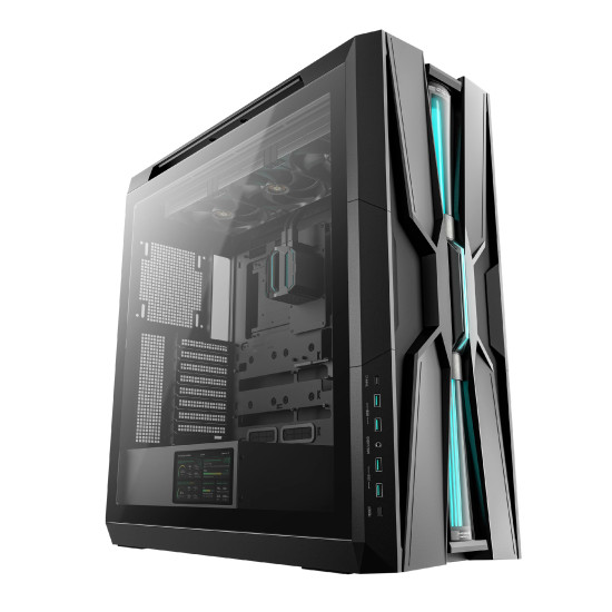 DeepCool кутия Case EATX - GENOME III - 420 mm AIO Pre-Installed, LCD Display