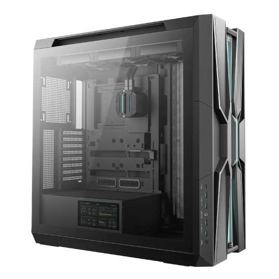 DeepCool кутия Case EATX - GENOME III - 420 mm AIO Pre-Installed, LCD Display