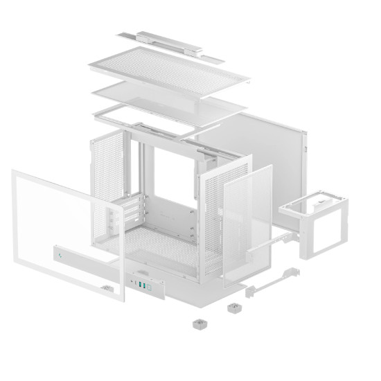 DeepCool кутия Case mATX - CH160 PLUS WH