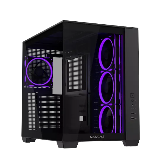 Case ASUS A32 PLUS Tempered Glass + 4 ARGB Fans - Black
