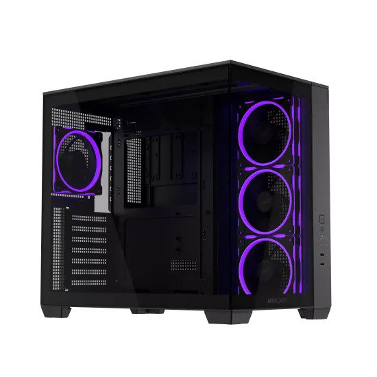 Case ASUS A32 PLUS Tempered Glass + 4 ARGB Fans - Black