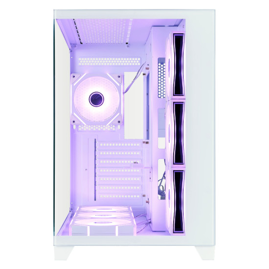 1stPlayer кутия Case ATX - MEGAVIEW MV8 White - 7 x 120 mm A-RGB fans included