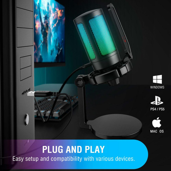 Desktop Microphone FIFINE A6NEO RGB - Black