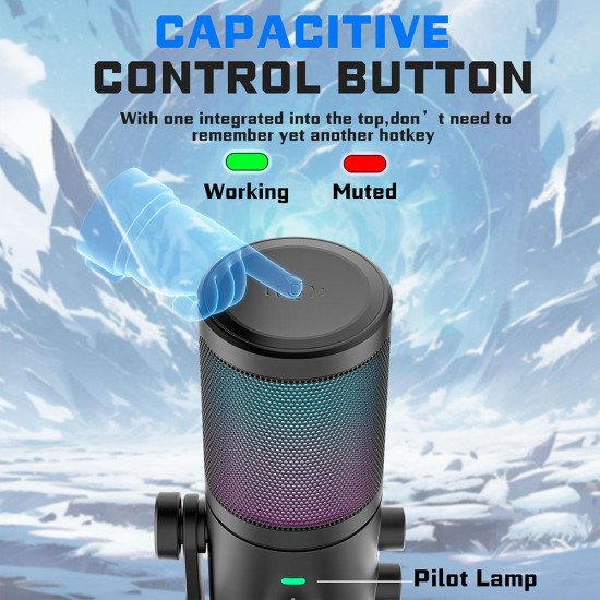 Desktop Microphone FIFINE AM6 RGB - Black