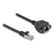 Delock Network cable extension S/FTP RJ45 male to RJ45 female, Cat. 6A, 25 cm, black