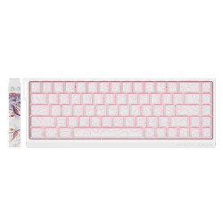 Madlions професионална геймърска механична клавиатура Professional Gaming Mechanical Keyboard MAD 68 HE Flagship V2 - 8K, Magnetic Amber Pro Switches - White