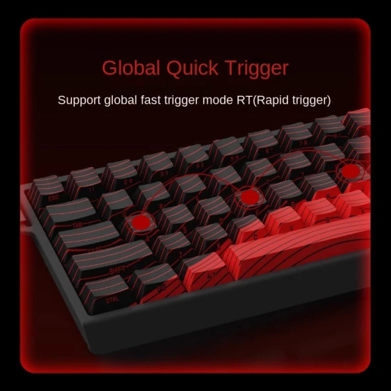 Madlions професионална геймърска механична клавиатура Professional Gaming Mechanical Keyboard MAD 68 HE Flagship V2 - 8K, Magnetic Amber Pro Switches - Black