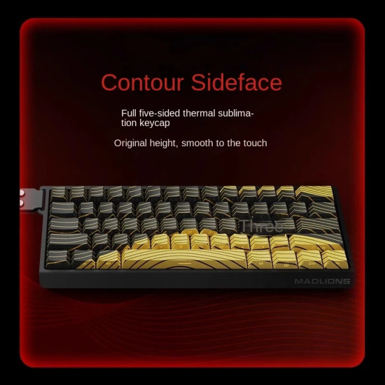 Madlions професионална геймърска механична клавиатура Professional Gaming Mechanical Keyboard MAD 68 HE Flagship V2 - 8K, Magnetic Amber Pro Switches - Black