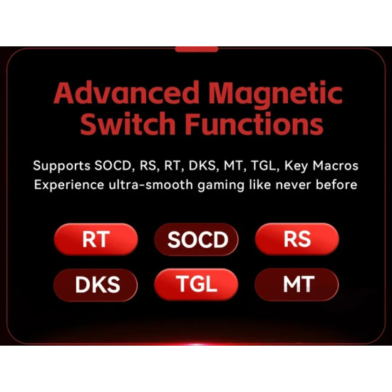 Madlions професионална геймърска механична клавиатура Professional Gaming Mechanical Keyboard MAD 60 HE Flagship V2 - 8K, Magnetic Amber Pro Switches - White