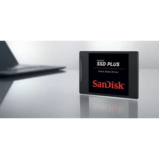 SanDisk  SSD Plus 545GB, до 505MB/s скорост на четене , до 440MB/s скорост на писане, SATA Revision 3.0 (6 Gb/s), шоко устойчиво