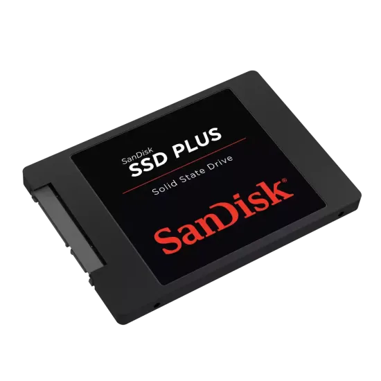 SanDisk  SSD Plus 545GB, до 505MB/s скорост на четене , до 440MB/s скорост на писане, SATA Revision 3.0 (6 Gb/s), шоко устойчиво