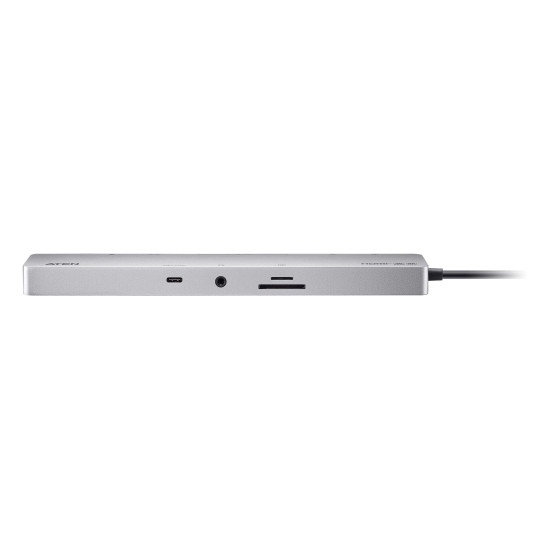 ATEN Докинг 11-in-1 USB-C Multiport Dock + Power Pass-Through, 2 x HDMI, LAN,3.5mm, USB-C, SD Card , microSD, 3 x USB 3.2