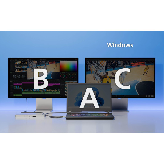 ATEN Докинг 11-in-1 USB-C Multiport Dock + Power Pass-Through, 2 x HDMI, LAN,3.5mm, USB-C, SD Card , microSD, 3 x USB 3.2