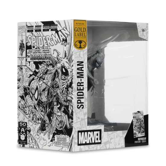 Figure FMarvel Spider-Man (Line Art) 1:10th Scale Collectible with Scene (Spider-Man #6) Gold Label