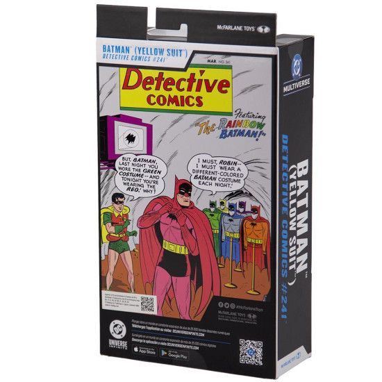 McFarlane Toys DC MULTIVERSE Batman Yellow Suit Figure (Detective Comics #241 - Red Platinum Chase