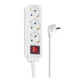 Hama Power Strip, 3-Way, with Switch, 1.4 m, white
