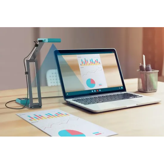 Document camera with portable scanner-visualizer IRIScan VISUALIZER 7 Dislexic, 4K, USB-C