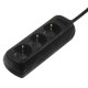 Hama 3-Way Power Strip, with Incr. Touch Protect., 1.4 m, black