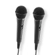 Hama “Karaoke” Dynamic Microphone, Jack Cable 2.5 m + Adap., On/Off, Set of 2