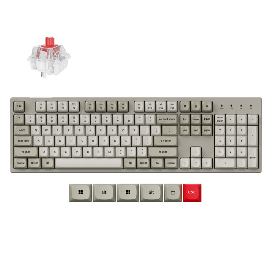 Mechanical Keyboard Keychron C2 Pro 8K QMK - Super Red Switch, Full Size