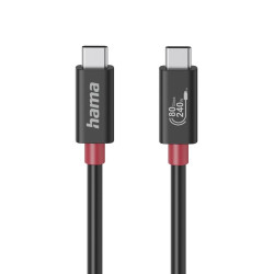 Hama USB-C Cable, E-Marker, USB4 Gen4, 80 Gbit/s, 5 A, 240 W, 1.00 m