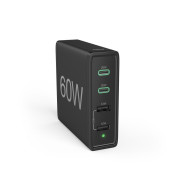 Hama 4-Port Charging Stn, Fast Charger, 2x USB-C, 2x USB-A, PD, 60 W, blk