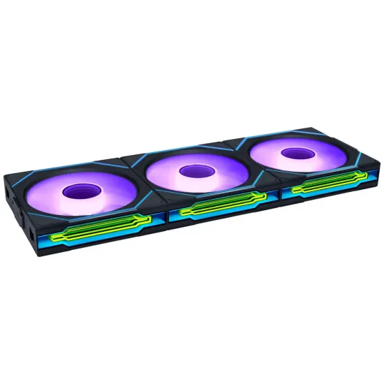 3Pack Fans Lian Li UNI FAN SL-INF Wireless ARGB PWM Reverse - 120 mm Black + Controller