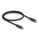 Delock Cable E-Marker USB-C, 80 Gbps, 16K 60 Hz, PD 3.1 240 W, 0.5 m, black