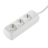 Hama 3-Way Multiple Socket Outlet, with Shutter - Incr. Touch Protect., 1.4 m, white