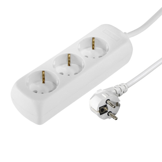 Hama 3-Way Multiple Socket Outlet, with Shutter - Incr. Touch Protect., 1.4 m, white