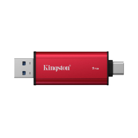 Kingston Dual USB-A/C Portable SSD 1TB - Black/Red