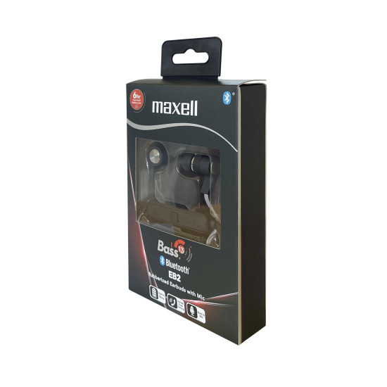 Bluetooth Headphones ear buds MAXELL B13-EB2  BASS 13  black