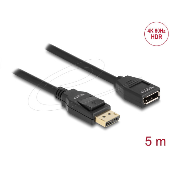 Delock Extension Cable DisplayPort 1.2, 4K, 60 Hz, 5 m