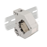 Delock DIN rail Adapter with Keystone Module RJ45 jack Cat.6A LSA