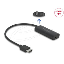 Delock адаптер HDMI-A мъжко към  USB Type-C™ женско (DP Alt Mode) 4K 60 Hz