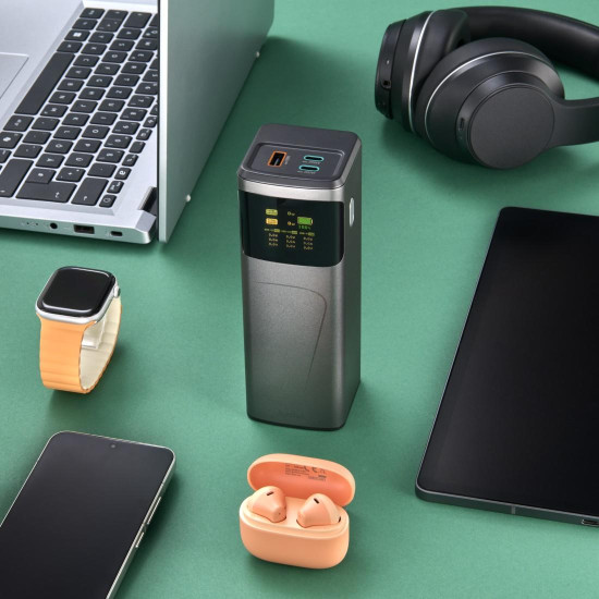 Hama “High Power” Power Pack, 200 W, 24000 mAh, 2x USB-C, USB-A, Quick Charging