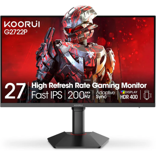 KOORUI 27 QHD IPS 200Hz 1ms 16:9 HDMI DP HDR PIVOT