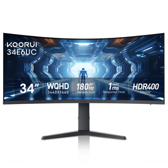 KOORUI 34 UWQHD 165Hz VA 1ms 21:9 HDMI DP FREESYNC HDR PIP CURVED