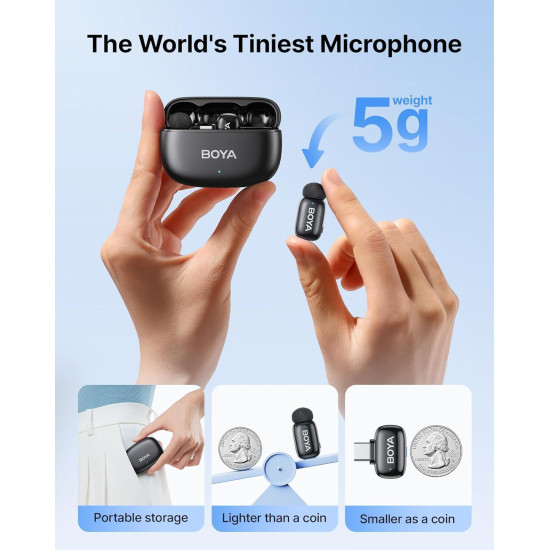 Безжична микрофонна система BOYA Mini 2-02 с USB-C