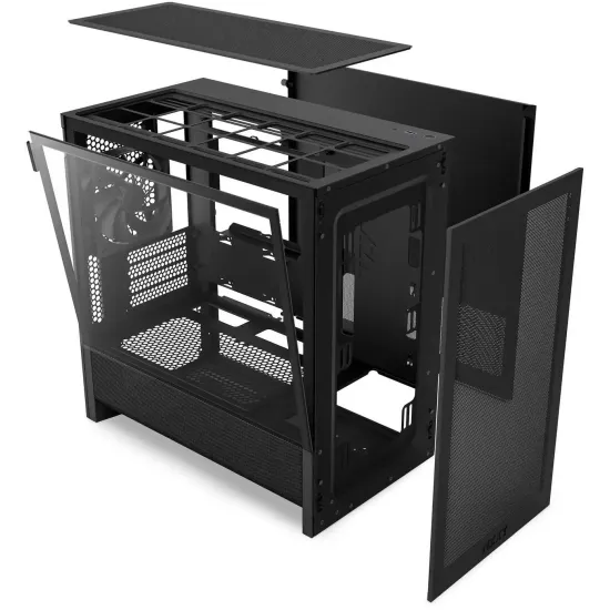 Кутия NZXT H3 Flow 2025 Micro-ATX Tower - Black