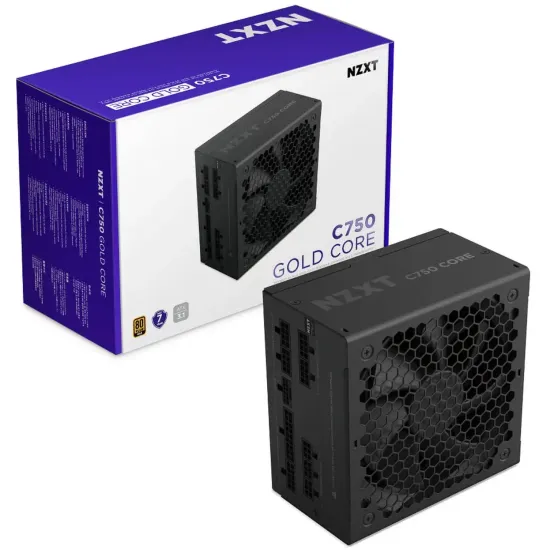 Power Supply NZXT C750 Core 750W 80+ Gold ATX 3.1 PCIe 5.1 - Fully Modular